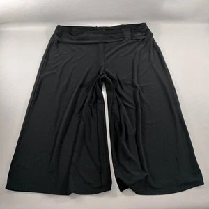 Cato Stretch Wide Leg Black Pull On Capri Pants Womens Size Large - Picture 1 of 6