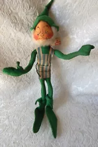 VINTAGE ANNALEE Doll - Green ELF - MOBILITEE Series - Felt 1965 - Picture 1 of 3