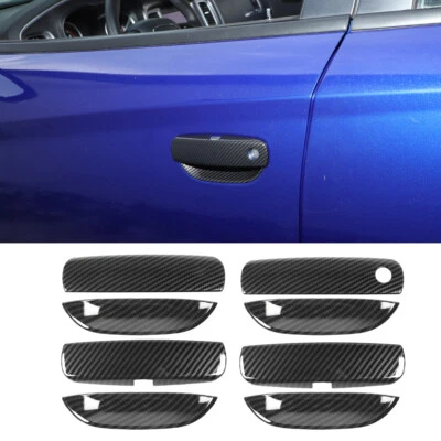 Door Handle Cover Handles Bowl Trim Bezel Kit for Dodge Charger 15+ Carbon Fibe - Image 1 of 4