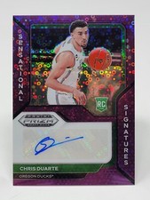 Chris Duarte 2021 Panini Prizm Draft Picks Fast Break Rookie Card Auto /50
