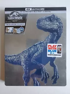 JURASSIC WORLD: FALLEN KINGDOM STEELBOOK (4K UHD + Blu-Ray + Digital) Sealed - Imagen 1 de 6