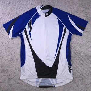 Cannondale Cycling Jersey Mens Large 3/4 Zip Short Sleeve Mock Neck Geometric - Picture 1 of 13