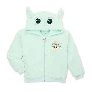 Baby Yoda Costume Hoodie Jacket 6 6X S Star Wars Girls Grogu Halloween Zip Front - Picture 1 of 10