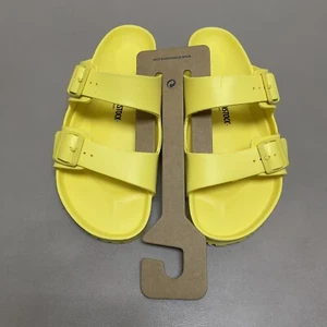 Birkenstock Arizona EVA Sandalen Herren Gr. 13 / EU 46 Gelb Schnalle Pantoletten Schuhe NEU - Bild 1 von 12