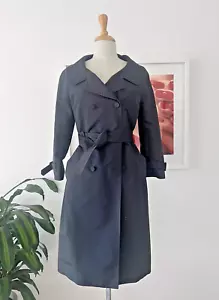 Prada Navy Taffeta Trench 44 Fits Small - Picture 1 of 12