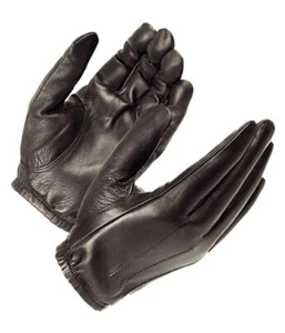 Men's Brown Genuine Sheep Skin Leather Shooting Driving Police Tactical Gloves - Picture 1 of 3