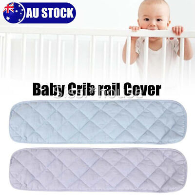 AU Baby Cot Rail Cover Crib Teething Pad Guard Pad Soft Bumper Protector 120CM • 14.60$