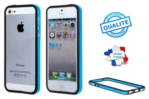 Contorno Silicone Paraurti Blu Bordo Nero Per Apple IPHONE 4/4G/4S - Foto 1 di 24
