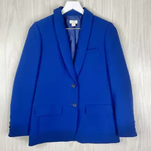 J. Crew Damen Blazer königsblau Krepp Arbeitsanzug Original Schule Junge Größe 0 - Bild 1 von 4