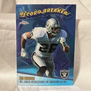 2003 Topps Chrome Record Breakers #RB26 Rod Woodson - Oakland Raiders - HOF - Picture 1 of 2