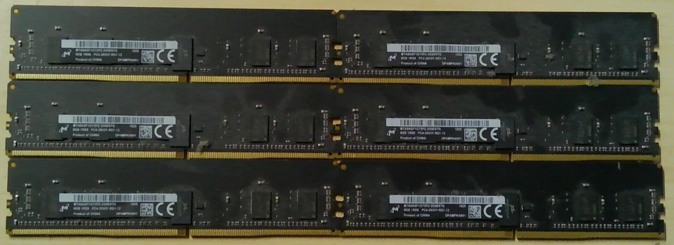 6 x 8GB PC4-2933Y DDR4-2933 DIMM 288pin 2933MHz PC4-23400 48GB MAC PRO MEMORY - Image 1 of 1