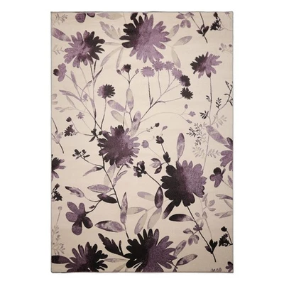 7'10''x11 Karastan Machine Made Wool Ivory Contemporary Floral Rug - Image 1 of 4