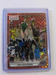 2023 Upper Deck Marvel Platinum  New Warriors 28/33 Orange Checkers #162 - Picture 1 of 2