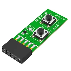 2x5 Pin Reset/ On/OFF  Board Adapter for Desktop PC Motherboard K5T32576 - Bild 1 von 6