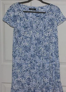 Womens Lauren Ralph Lauren Nightgown Blue Floral Size M - Picture 1 of 3