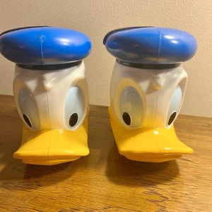 Seltene 1980er Disney Donald Duck 100% reiner Fruchtsaft Kunststoff Werbung 2 Becher - Bild 1 von 12