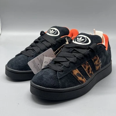 Women's Adidas Campus 00s Black Leopard Stripes Casual Shoes JH9767 Halloween - Image 1 of 4