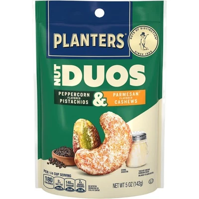 Nut Duos Flavored Nuts Peppercorn Pistachios & Parmesan Cashews 5oz - Image 1 of 4
