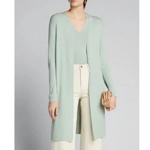 LAFAYETTE 148 Ribbed Duster Cardigan Open Front Longline Slit Sweater, Size XL - Bild 1 von 13