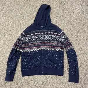 Vintage Polo Ralph Lauren Ski Fair Isle Winter Reißverschluss Hoodie Gr. LRG Urlaub Weihnachten - Bild 1 von 4