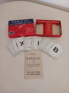 Kan-U-Go Vintage 1934 Kreuzworträtsel Kartenspiel + Anleitung - Bild 1 von 4