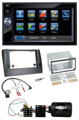 Blaupunkt 2DIN Bluetooth TMC USB Lenkrad SD Navigation für Fiat Stilo 2005-2007 - Bild 1 von 4