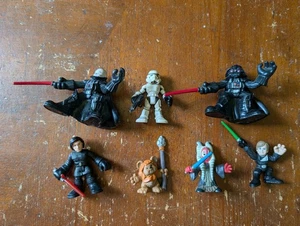 STAR WARS GALACTIC HEROES FIGURE LOT VADER SKYWALKER ASOKA EWOK STORMTROOPER - Picture 1 of 5
