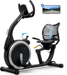MERACH S19 High-end Magnetic Recumbent Adults Home Exercise Bike Smart Bluetooth - Picture 1 of 8
