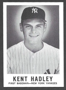1960 Leaf Sports Novedades #135 Kent Hadley Nueva York Yankees ex como nuevo A - Imagen 1 de 2