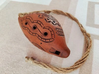 UCRANIA Instrumento Flauta Artesanal Ocarina Cerámica Nota D 5 Agujeros Foto 1 de 4