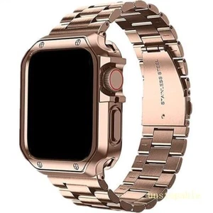 Case+ Stainless Steel Metal Strap for Apple Watch Series 10 9 8 7 6 5 4 3 2 1 SE - Picture 1 of 28