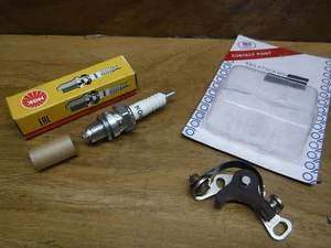70-78 HONDA ATC90 ATC 90 IGNTION CONTACT BREAKER POINTS W/ FREE SPARK PLUG D8HA - Picture 1 of 12
