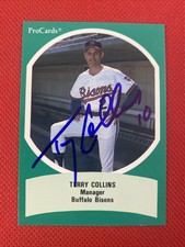 1990 ProCards Triple A All-Star Game Terry Collins #AAA36 Auto Signed Autograph