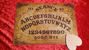 Ouija Brett Old Globe Laminatblech + Planchette Glücksbringer Hexe - Bild 1 von 1