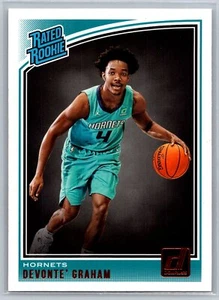 2018 Donruss Rated Rookie Basketball #189 Devonte' Graham RC Charlotte Hornets - Picture 1 of 2