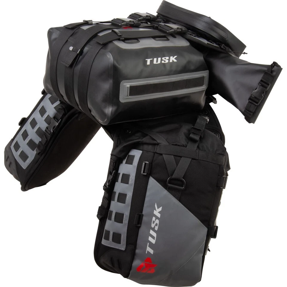 Tusk Highland X2 Rackless Luggage System w/Small Dry Duffel Tail Bag KTM/Husky - Imagem 1 de 4