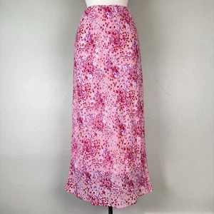 Skirt Women 10 Pink Floral Y2K Fairy Whimsical Vintage Fairycore Romantic 90s - Picture 1 of 9
