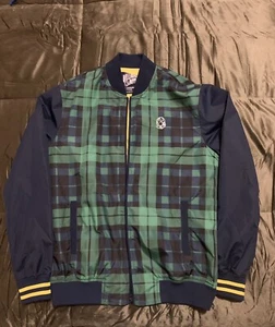 Billionaire Boys Club Navy Blue With Green Plaid Varsity Jacket-L - Picture 1 of 7