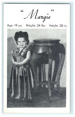 ESPECTÁCULO LATERAL "Margie" 20 pulgadas de alto-24 libras 3,25" x 5,5" pequeña persona Foto 1 de 2