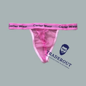 Carter Wear hombres pink limited edition sheer mesh G-string thong underwear talla M - Imagen 1 de 9