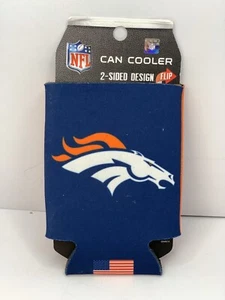 Licensed Football 2 Sided 12 oz Denver Broncos Can Cooler Collapsible AD006 - Picture 1 of 2