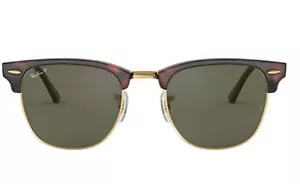 NEW RAY BAN CLUBMASTER RED HAVANA / GREEN POLARIZED 0RB3016 (990/5851) - Picture 1 of 5