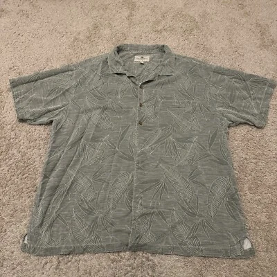 Camisa Hawaiana De Colección Island Shores Seda Abotonada Verde Floral Palma Para Hombre’s 3XL Foto 1 de 4