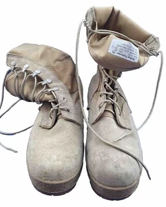 Combat Army Boots Warm Weather Men's Size 5 XW Tan Military Vibram Sole K50 - Picture 1 of 3