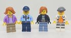 Lego Minifigure Lot Of 4 Mini Figures Mixed Variety City Lady Police Robber Fig