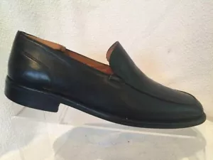Bruno Magli Breco Cuero Negro Delantal Puntera Sin Cordones Mocasines Para Hombre 8 M Vestido Informal - Imagen 1 de 11