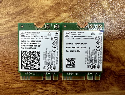 2 PACK !! Intel 7265NGW Wireless-AC 7265 802.11ac M.2 Wireless Card + Bluetooth - Image 1 of 4