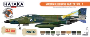 Hataka Hobby Paints MODERN HELLENIC AF COLORS Part 1 Orange Line Lacquer Paints - Picture 1 of 2
