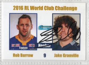 🔥 2016 RUGBY LEAGUE WORLD CLUB CHALLENGE SIGNED CARD JAKE GRANVILLE🔥 - Picture 1 of 1