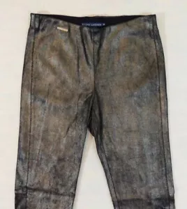 1298 Ralph Lauren Coated Suede Jodhpur Equestrian Holiday Leggings Polo Pants XL - Picture 1 of 9